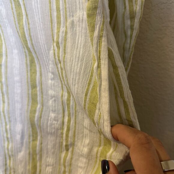 Soft Surroundings Elisha Gauze Tunic Blouse Beaded Collar Medium - Picture 3 of 7